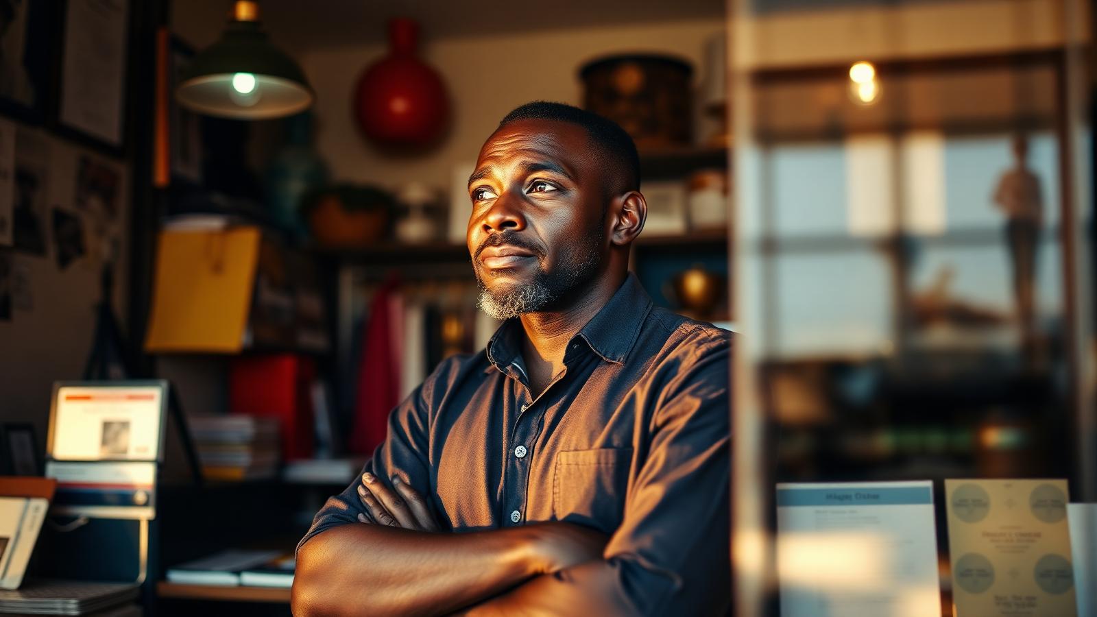 A confident business owner