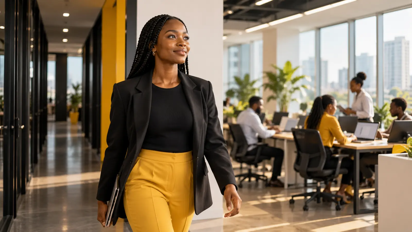 A confident young professional stepping into workplace readiness
